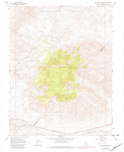 United States Geological Survey Miller Mountain, NV (1967, 24000-Scale) digital map
