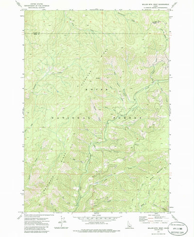 United States Geological Survey Miller Mountain West, ID (1972, 24000-Scale) digital map