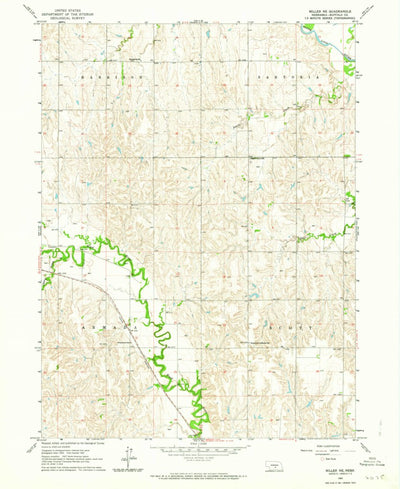 United States Geological Survey Miller NE, NE (1962, 24000-Scale) digital map