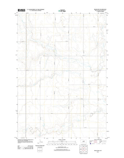 United States Geological Survey Miller NW, SD (2012, 24000-Scale) digital map