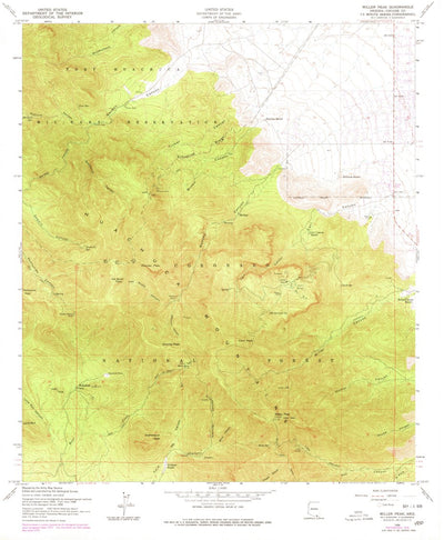 United States Geological Survey Miller Peak, AZ (1958, 24000-Scale) digital map