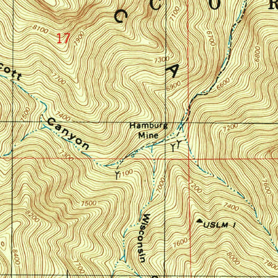 United States Geological Survey Miller Peak, AZ (1996, 24000-Scale) digital map