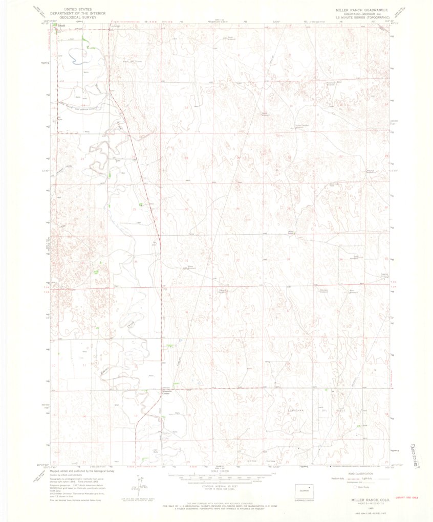 Miller Ranch, CO (1965, 24000-Scale) Map by United States Geological ...