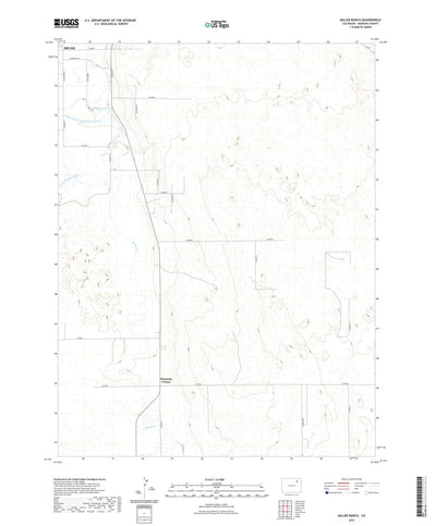 United States Geological Survey Miller Ranch, CO (2022, 24000-Scale) digital map