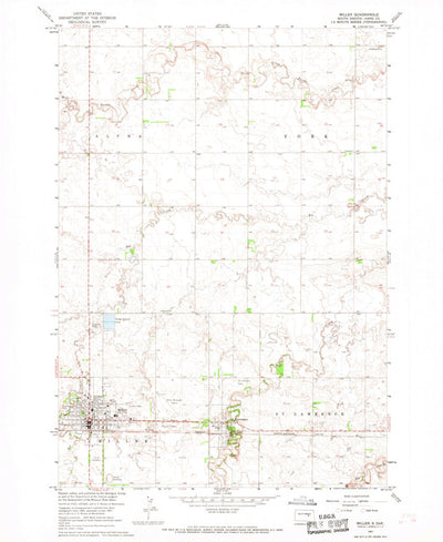 United States Geological Survey Miller, SD (1967, 24000-Scale) digital map