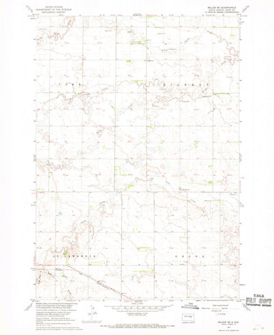 United States Geological Survey Miller SE, SD (1967, 24000-Scale) digital map