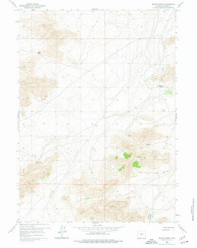United States Geological Survey Miller Spring, WY (1959, 24000-Scale) digital map
