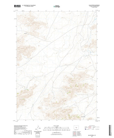United States Geological Survey Miller Spring, WY (2021, 24000-Scale) digital map
