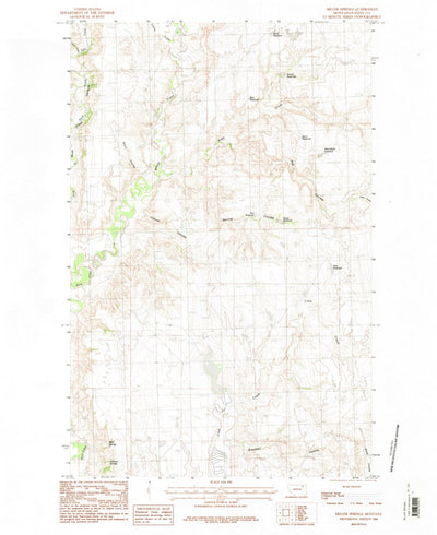 United States Geological Survey Miller Springs, MT (1984, 24000-Scale) digital map