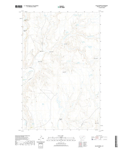 United States Geological Survey Miller Springs, MT (2020, 24000-Scale) digital map
