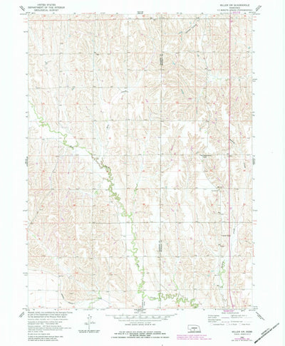 United States Geological Survey Miller SW, NE (1961, 24000-Scale) digital map