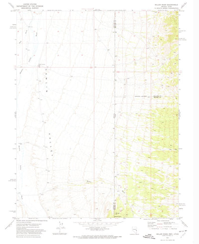 United States Geological Survey Miller Wash, NV-UT (1972, 24000-Scale) digital map