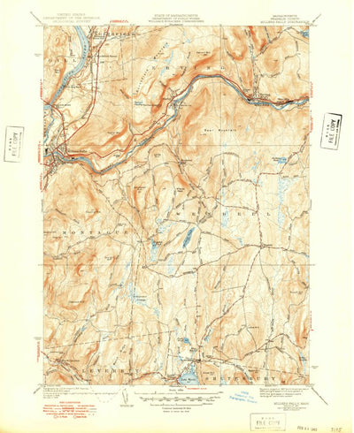 United States Geological Survey Millers Falls, MA (1941, 31680-Scale) digital map