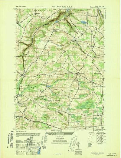 United States Geological Survey Millers Mills, NY (1946, 25000-Scale) digital map