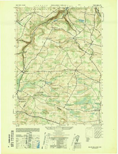 United States Geological Survey Millers Mills, NY (1949, 25000-Scale) digital map