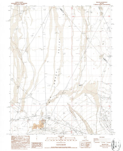 United States Geological Survey Millers, NV (1987, 24000-Scale) digital map