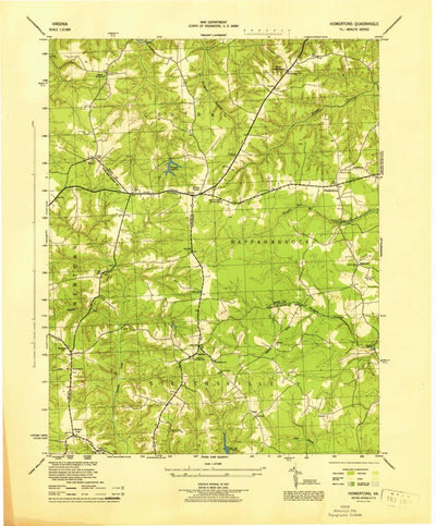 United States Geological Survey Millers Tavern, VA (1945, 31680-Scale) digital map
