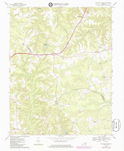 United States Geological Survey Millers Tavern, VA (1968, 24000-Scale) digital map