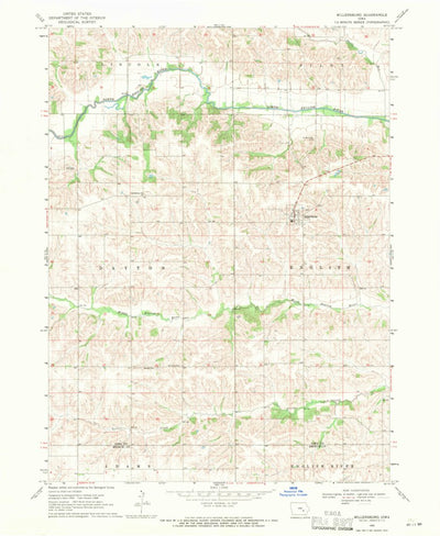 United States Geological Survey Millersburg, IA (1968, 24000-Scale) digital map