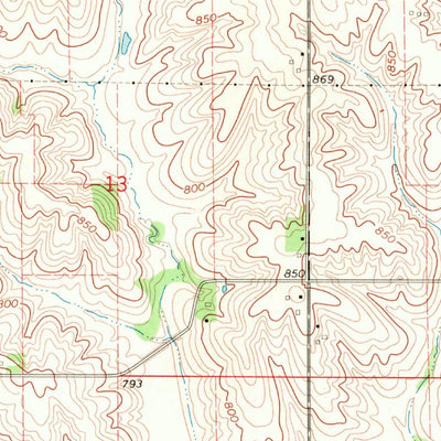 United States Geological Survey Millersburg, IA (1968, 24000-Scale) digital map