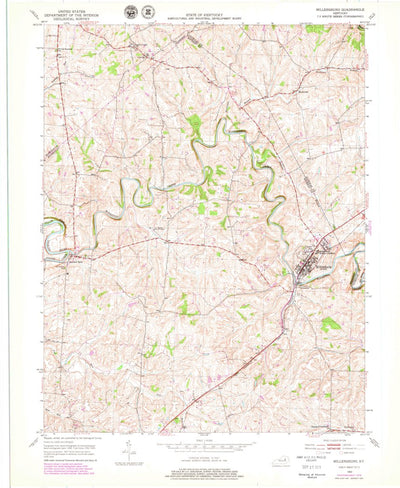 United States Geological Survey Millersburg, KY (1953, 24000-Scale) digital map