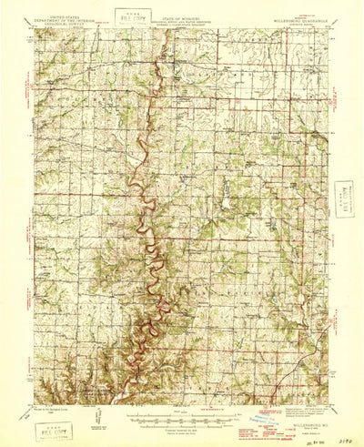 United States Geological Survey Millersburg, MO (1946, 62500-Scale) digital map