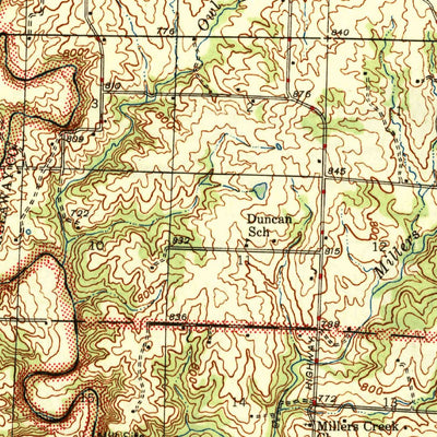 United States Geological Survey Millersburg, MO (1946, 62500-Scale) digital map