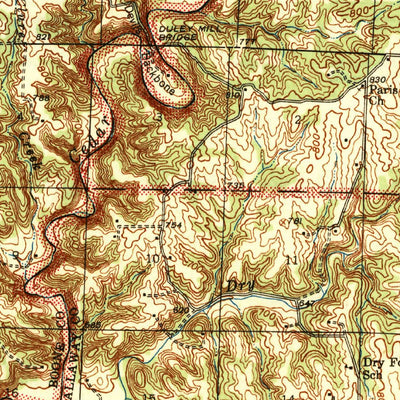 United States Geological Survey Millersburg, MO (1946, 62500-Scale) digital map