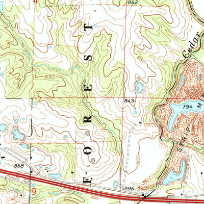 United States Geological Survey Millersburg, MO (1969, 24000-Scale) digital map