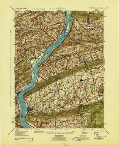 United States Geological Survey Millersburg, PA (1943, 62500-Scale) digital map
