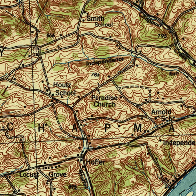 United States Geological Survey Millersburg, PA (1943, 62500-Scale) digital map