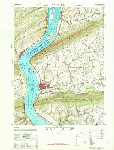 United States Geological Survey Millersburg, PA (1947, 24000-Scale) digital map