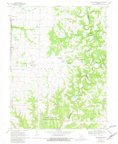 United States Geological Survey Millersburg SW, MO (1969, 24000-Scale) digital map