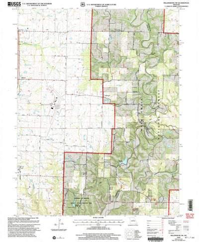 United States Geological Survey Millersburg SW, MO (2000, 24000-Scale) digital map