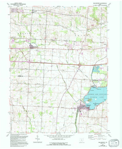 United States Geological Survey Millersport, OH (1961, 24000-Scale) digital map
