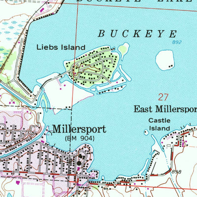 United States Geological Survey Millersport, OH (1961, 24000-Scale) digital map