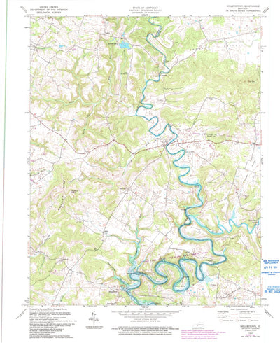 United States Geological Survey Millerstown, KY (1967, 24000-Scale) digital map