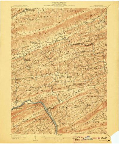 United States Geological Survey Millerstown, PA (1907, 62500-Scale) digital map