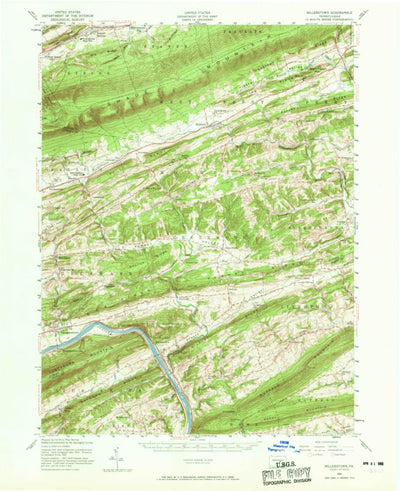 United States Geological Survey Millerstown, PA (1955, 62500-Scale) digital map