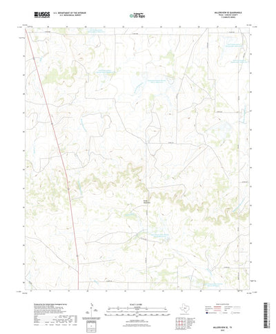 United States Geological Survey Millersview SE, TX (2022, 24000-Scale) digital map