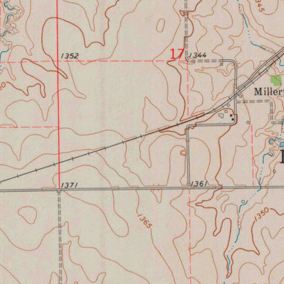 United States Geological Survey Millerton, KS (1971, 24000-Scale) digital map