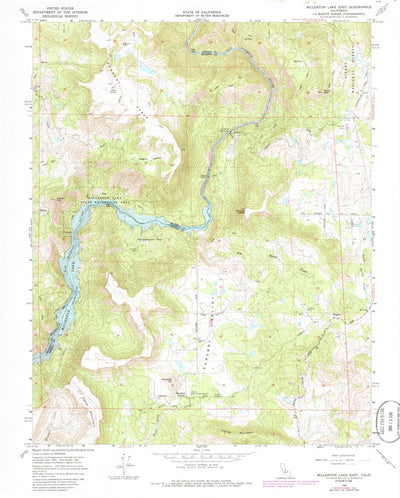 United States Geological Survey Millerton Lake East, CA (1965, 24000-Scale) digital map
