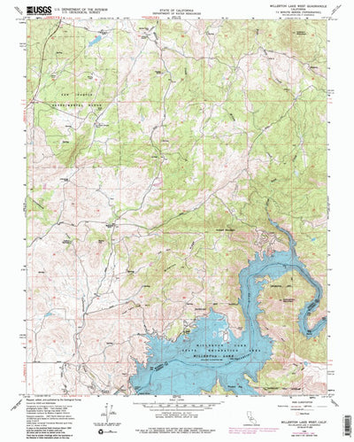 United States Geological Survey Millerton Lake West, CA (1965, 24000-Scale) digital map