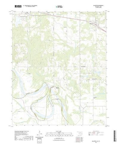 United States Geological Survey Millerton, OK (2022, 24000-Scale) digital map