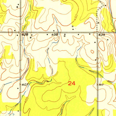 United States Geological Survey Millerton, OK-TX (1951, 24000-Scale) digital map