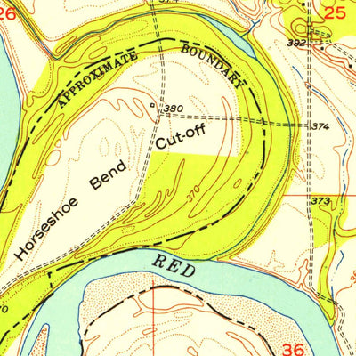 United States Geological Survey Millerton, OK-TX (1951, 24000-Scale) digital map