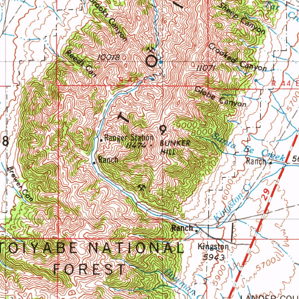Millett, NV (1955, 250000-Scale) Map by United States Geological Survey ...