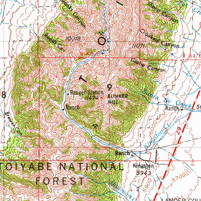 United States Geological Survey Millett, NV (1955, 250000-Scale) digital map