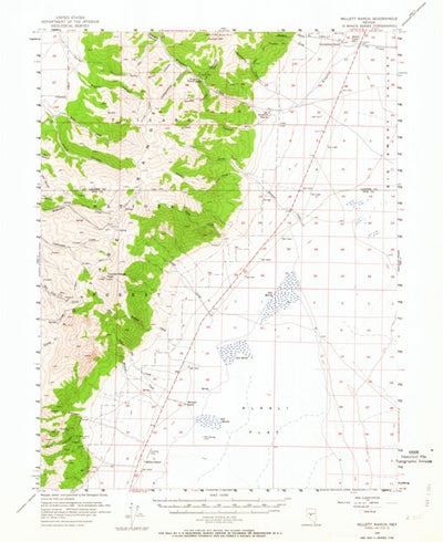United States Geological Survey Millett Ranch, NV (1956, 62500-Scale) digital map