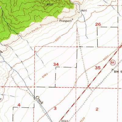 United States Geological Survey Millett Ranch, NV (1956, 62500-Scale) digital map